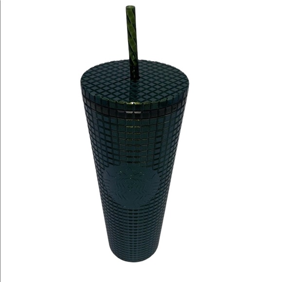 Starbucks Accessories - STARBUCKS Holiday 2021 Dark Green Grid Disco Tumbler NWT